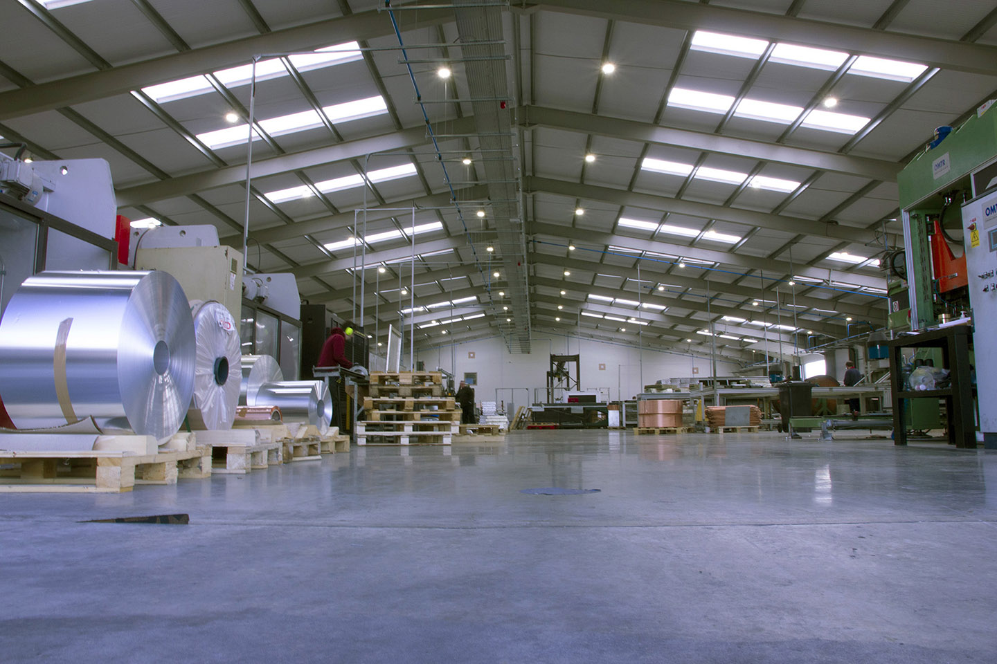 Wide view of the HC Coils manufacturing floor in Fareham, Hampshire